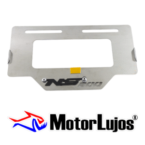 Portaplaca Cromo  "NS 200" + 3D NEGRO