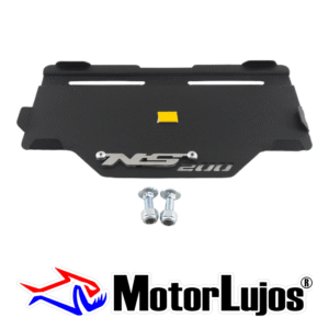 Portaplaca Negro "NS 200 " CL-20 + TORNI   + 3D CROMO