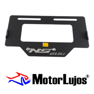 Portaplaca Negro "NS 200"  + 3D CROMO