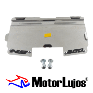 Portaplaca Cromo  "NS 200 Traga Luz " CL-20 + TORNI  + 3D NEGRO