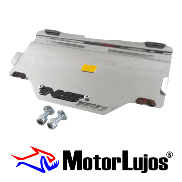 Portaplaca Cromo  "NS 160 " CL-20 + TORNI  + 3D NEGRO - Imagen 2