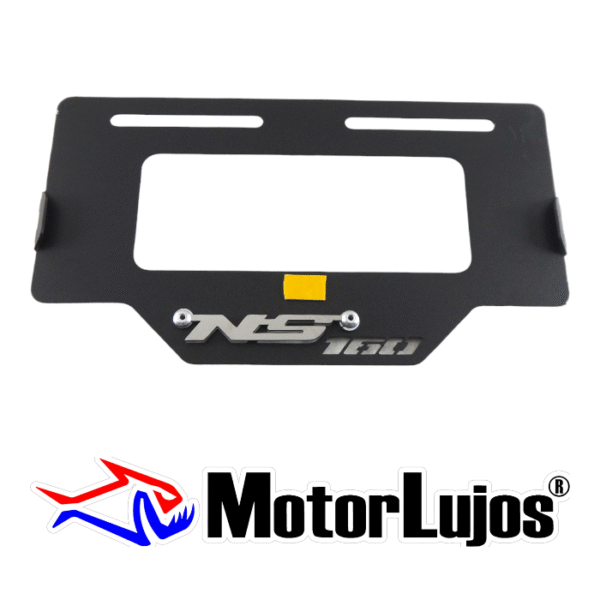Portaplaca Negro "NS 160"  + 3D CROMO