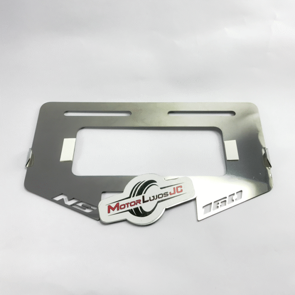 Portaplaca Cromo  "NS 160 Traga Luz"