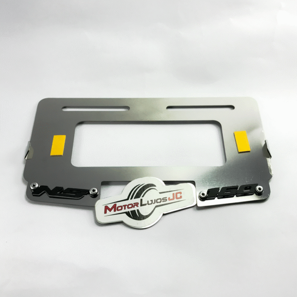 Portaplaca Cromo  "NS 160 Traga Luz" - Imagen 3