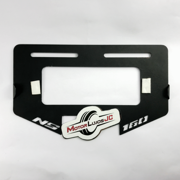 Portaplaca Negro "NS 160 Traga Luz"