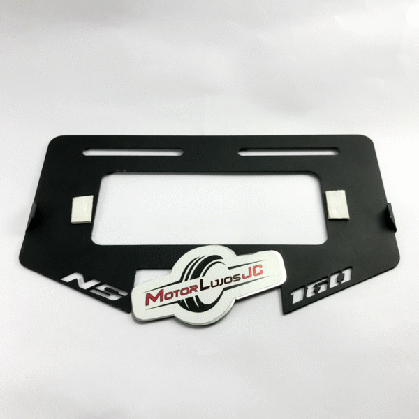 Portaplaca Negro "NS 160 Traga Luz" - Imagen 2