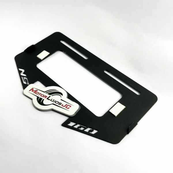 Portaplaca Negro "NS 160 Traga Luz" - Imagen 3