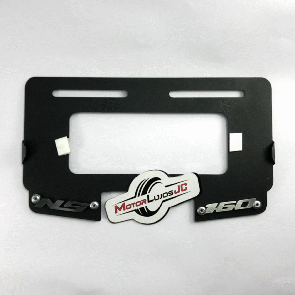 Portaplaca Negro "NS 160 Traga Luz" - Imagen 5