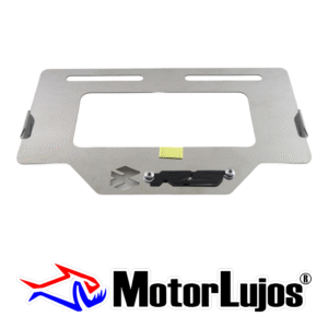 Portaplaca Cromo  "RS" + 3D NEGRO