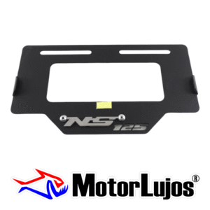 Portaplaca Negro "NS 125"  + 3D CROMO