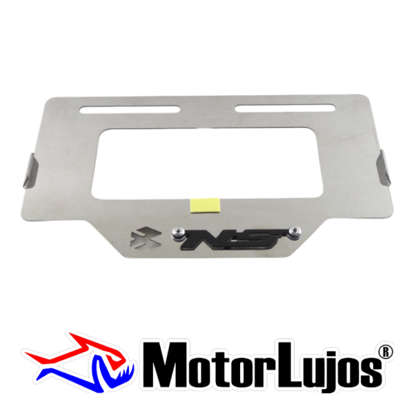 Portaplaca Cromo  "NS" + 3D NEGRO