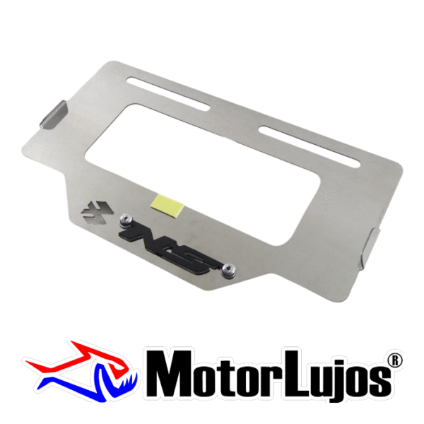 Portaplaca Cromo  "NS" + 3D NEGRO - Imagen 2
