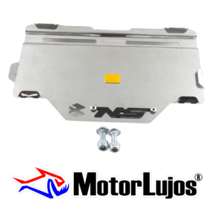 Portaplaca Cromo  "NS " CL-20 + TORNI  + 3D NEGRO