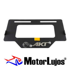Portaplaca Negro "AKT"  + 3D CROMO