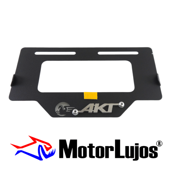 Portaplaca Negro "AKT"  + 3D CROMO