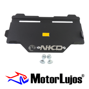 Portaplaca Negro  "NKD" " CL-20 + TORNI  + 3D CROMO