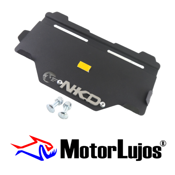 Portaplaca Negro  "NKD" " CL-20 + TORNI  + 3D CROMO - Imagen 2