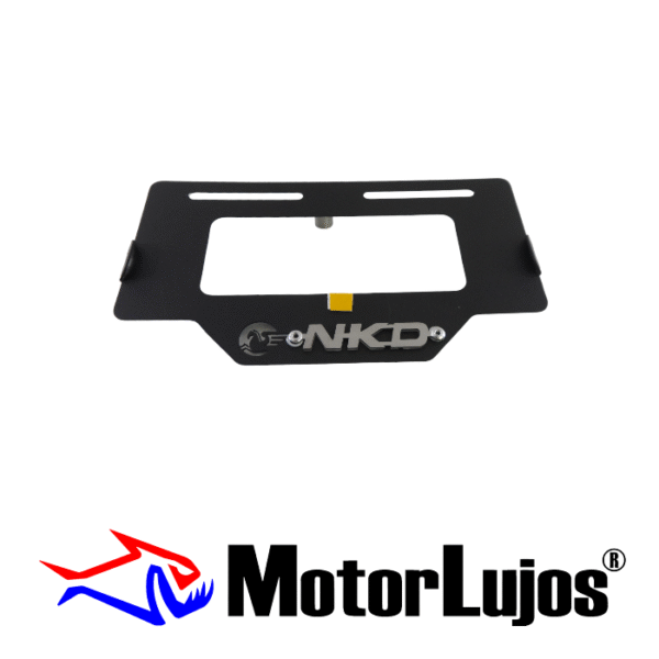 Portaplaca Negro "NKD"  + 3D CROMO