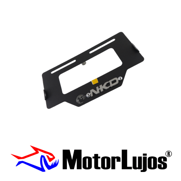 Portaplaca Negro "NKD"  + 3D CROMO - Imagen 2