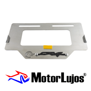 Portaplaca Cromo  "CR4" + 3D NEGRO