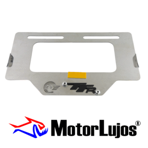 Portaplaca Cromo  "TTR" + 3D NEGRO