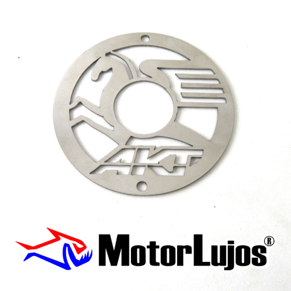 Lujo Salida Exosto Cromo  "AKT  LOGO Caballo"