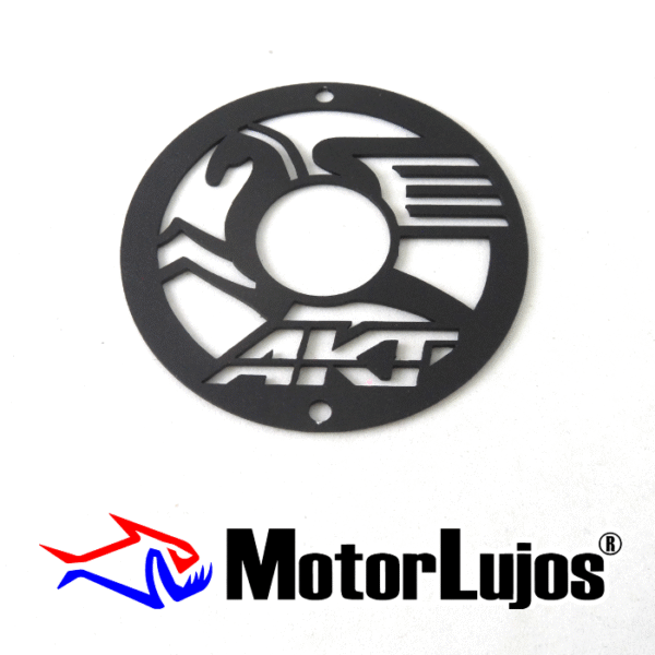 Lujo Salida Exosto Negro  "AKT LOGO CABALLO"