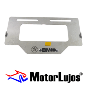 Portaplaca Cromo  "BMW" + 3D NEGRO