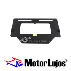 Portaplaca Negro "ROYAL ENFIELD"  + 3D CROMO