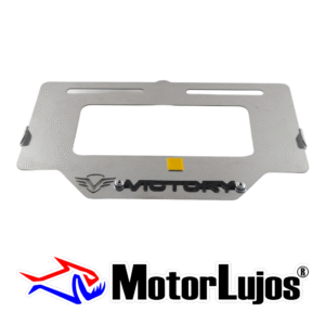 Portaplaca Cromo  "VICTORY" + 3D NEGRO