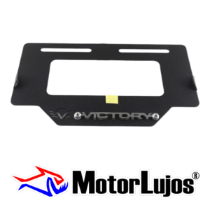 Portaplaca Negro "VICTORY"  + 3D CROMO