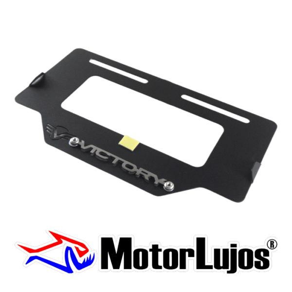 Portaplaca Negro "VICTORY"  + 3D CROMO - Imagen 2