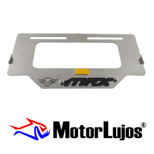 Portaplaca Cromo  "MRX" + 3D NEGRO