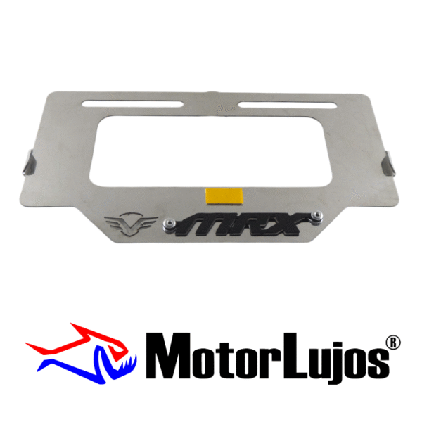 Portaplaca Cromo  "MRX" + 3D NEGRO