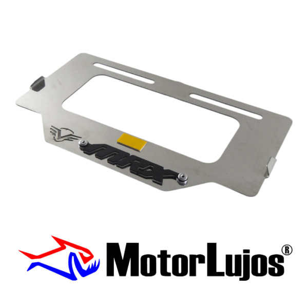 Portaplaca Cromo  "MRX" + 3D NEGRO - Imagen 2