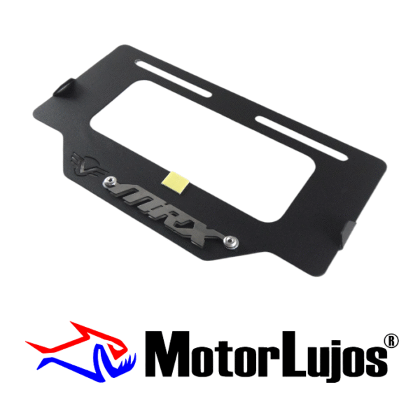 Portaplaca Negro "MRX"  + 3D CROMO - Imagen 2