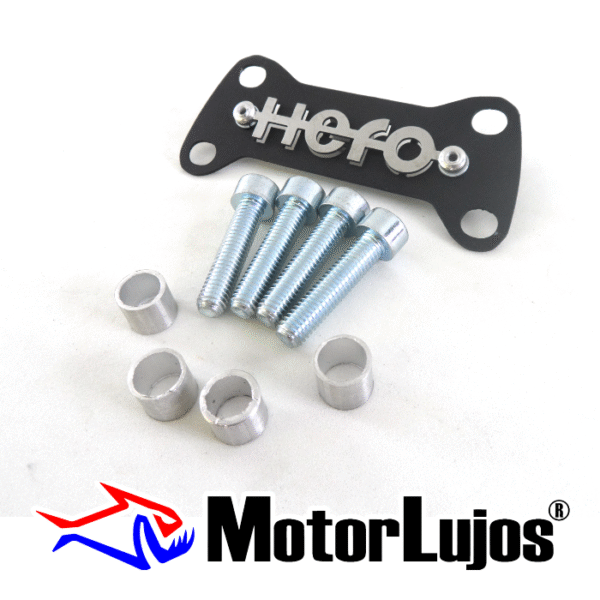 P. Acutrax Negro "HERO 190"  + BUJE Y TORNILLO  + 3D CROMO - Imagen 2