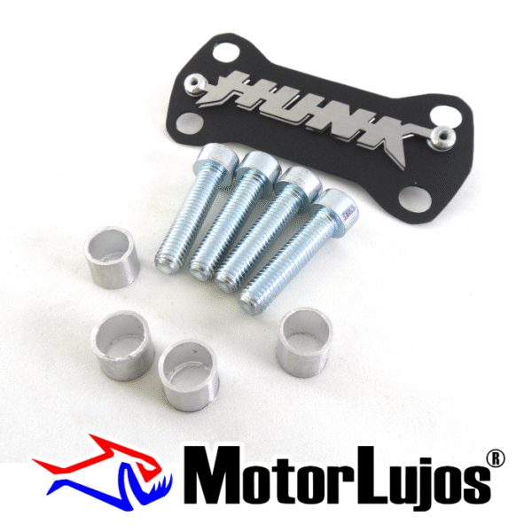 P. Acutrax Negro "HUNK 160"   + BUJE Y TORNILLO  + 3D CROMO - Imagen 2