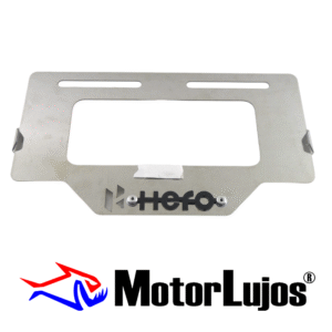 Portaplaca Cromo  "HERO" + 3D NEGRO