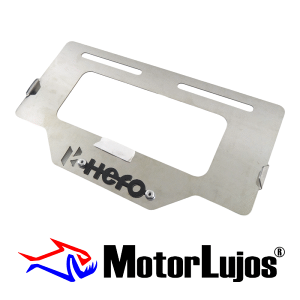 Portaplaca Cromo  "HERO" + 3D NEGRO - Imagen 2