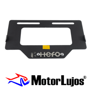 Portaplaca Negro  "HERO" + 3D CROMO