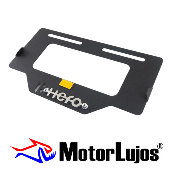 Portaplaca Negro  "HERO" + 3D CROMO - Imagen 2