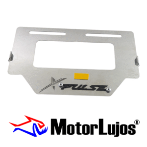 Portaplaca Cromo  "XPULSE" + 3D NEGRO