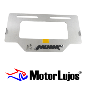 Portaplaca Cromo  "HUNK" + 3D NEGRO