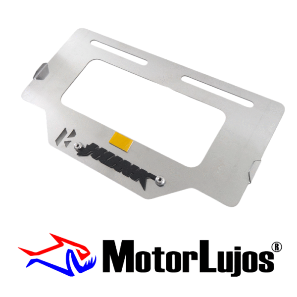 Portaplaca Cromo  "HUNK" + 3D NEGRO - Imagen 2