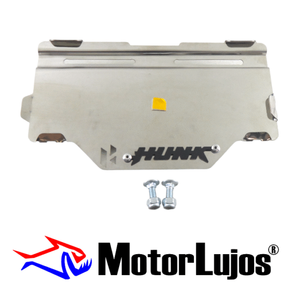 Portaplaca Cromo  "HUNK " CL-20 + TORNI  + 3D NEGRO
