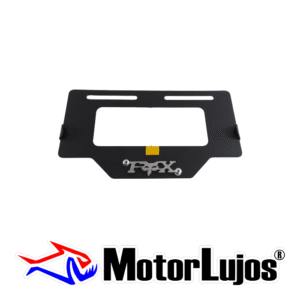 Portaplaca Negro "FOX"  + 3D CROMO