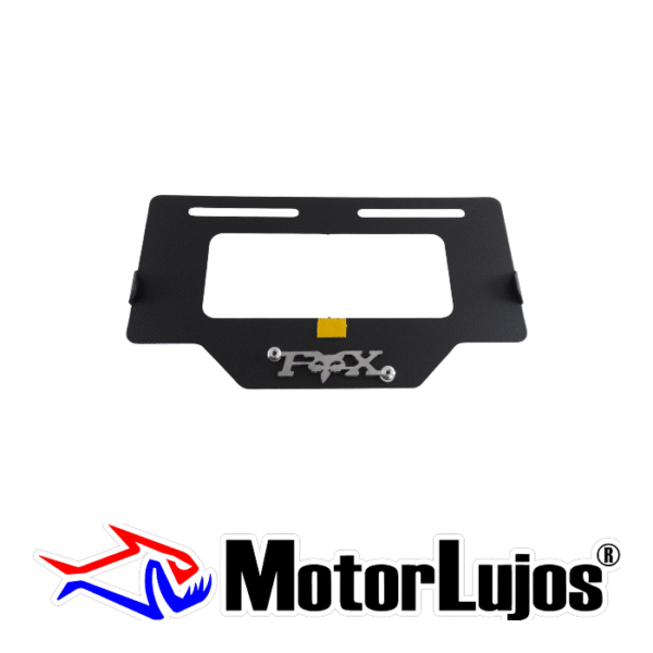 Portaplaca Negro "FOX"  + 3D CROMO