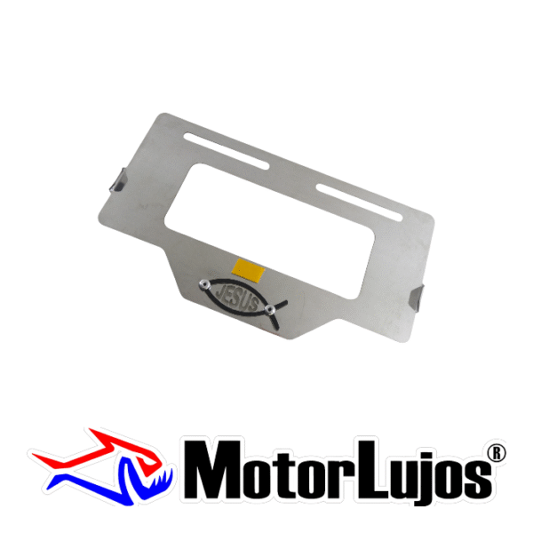 Portaplaca Cromo  "KYMCO" + 3D NEGRO - Imagen 2