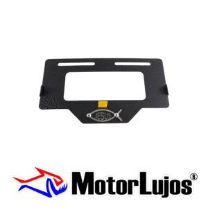 Portaplaca Negro "KYMCO"  + 3D CROMO